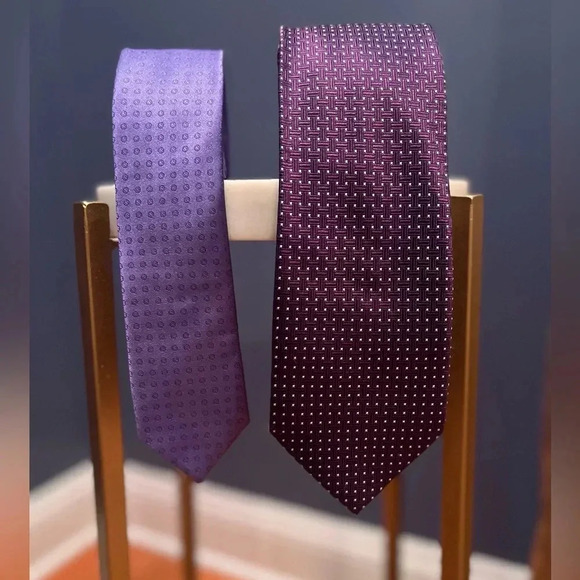 Men’s tie set of 2 purple. NWOT - Picture 3 of 13